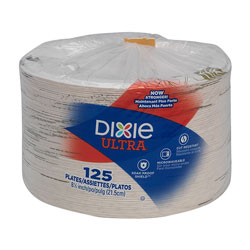 Dixie Pathways Soak Proof Shield Heavyweight Paper Plates, 8 1/2 in, 125/Pack