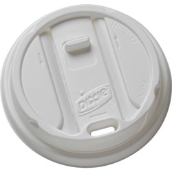 Dixie Reclosable Lids for 12 and 16 oz Hot Cups, White, 100 Lids/Pack, 10 Packs/Carton