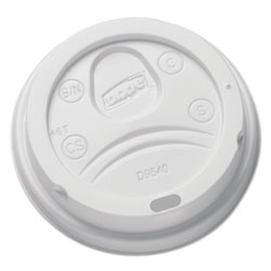 Dixie Sip-Through Dome Hot Drink Lids for 10 oz Cups, White, 100/Pack