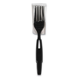 Dixie SmartStock Wrapped Heavy-Weight Cutlery Refill, Fork, Black, 960/Carton (DXESSWPF5)