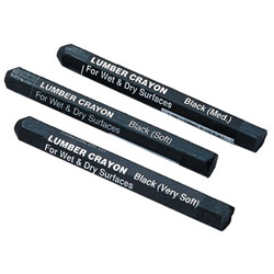 Dixon Industrial Lumber Crayons, 4 1/2 x 1/2, Red, Dozen