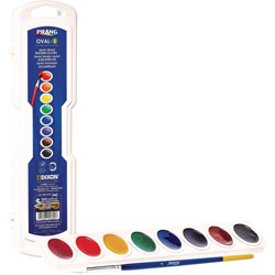 Prang Semi-Moist Oval Pan 8-Watercolors Set - 1 Each - Multicolor