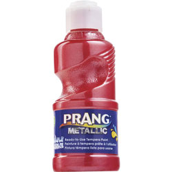 Prang Ready-to-Use Washable Metallic Paint, 8 fl oz, Metallic Red