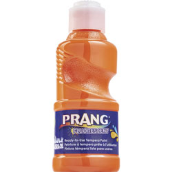 Prang Ready-to-Use Fluorescent Paint, 8 fl oz, Fluorescent Orange