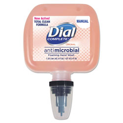 Dial Antimicrobial Foaming Hand Wash, Original, 1.25L, Cassette Refill, 3/Carton