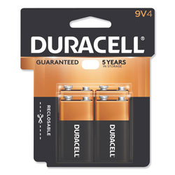 Duracell CopperTop Alkaline Batteries, 9V, 4/PK