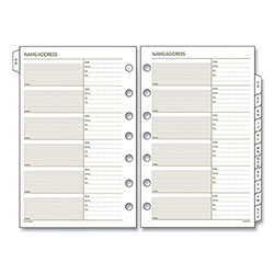 At-A-Glance Telephone/Address 1/12-Cut A-Z Tab Refill, 7-Hole Punched, 8.5 x 5.5, 12 Sheets
