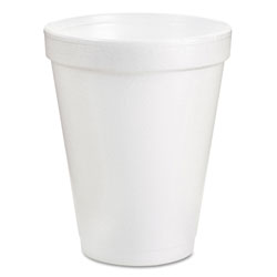 Dart Foam Drink Cups, 8oz, White, 25/Pack