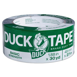 Duck® Basic Strength Duct Tape, 3 in Core, 1.88 in x 30 yds, Silver
