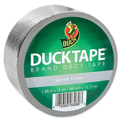 Duck® Duck Tape, 1.88 in x 15 Yards, Chrome