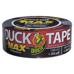 Duck® MAX Duct Tape, 3 in Core, 1.88 in x 35 yds, Black