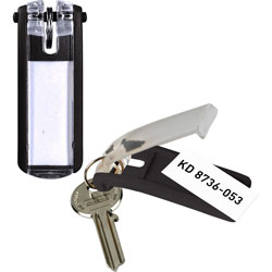 Durable Black Key Tags with Paper Inserts for Locking Key Cabinets (DBL195701)