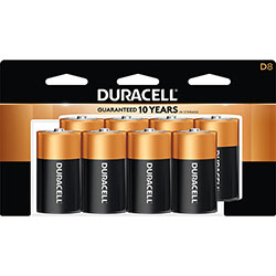 Duracell CopperTop Alkaline D Batteries, 8/Pack (DURMN13RT8Z)
