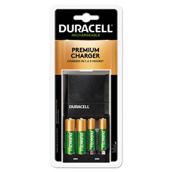 Duracell ION SPEED 4000 Hi-Performance Charger, Includes 2 AA and 2 AAA NiMH Batteries (DURCEF27)