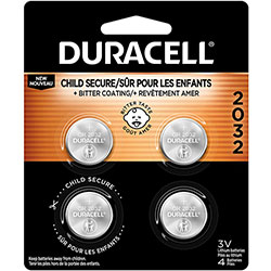 Duracell Lithium Coin Battery, 2032, 4/Pack (DURDL2032B4PK)