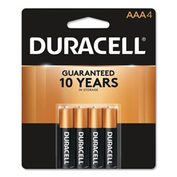 Duracell CopperTop Alkaline AAA Batteries, 4/Pack