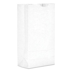 Duro #10 Paper Grocery Bag, 35lb White, Standard 6 5/16 x 4 3/16 x 13 3/8, 500 bags (010143)