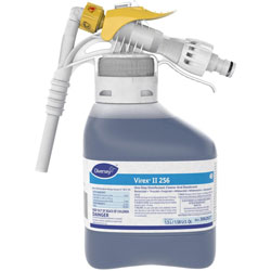 Diversey Virex II 1-Step Disinfectant Cleaner, Concentrate Liquid, 50.7 fl oz (1.6 quart), Minty Scent, 2/Carton, Blue