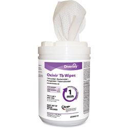 Diversey Disinfectant Wipes, 6 in x 7 in, 160 Wipes, White