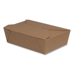 Dixie Reclosable One-Piece Natural-Paperboard Take-Out Box, 8.5 x 6.25 x 2.5, Brown, 20/Pack, 4 Packs/Carton