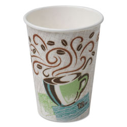 Dixie PerfecTouch Paper Hot Cups, 12 oz, Coffee Haze, 160/Pack, 960/Carton
