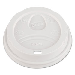 Dixie Dome Drink-Thru Lids, Fits 12 oz. & 16 oz. Paper Hot Cups, White, 100/Pack