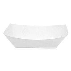 GP Kant Leek Polycoated Paper Food Tray, 5 X 6 7/10 x 1 3/5, White, 250/Bag, 4/CT