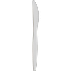Dixie PKM21 White Mediumweight Plastic Knives, 6.56"