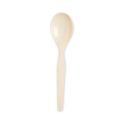 Dixie SmartStock Plastic Cutlery Refill, Soup Spoon, 6 in, Series-O Mediumweight, Beige, 40/Pack, 24 Packs/Carton