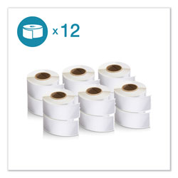 Dymo LW Address Labels, 1.13 in x 3.5 in, White, 350/Roll, 12 Rolls/Pack