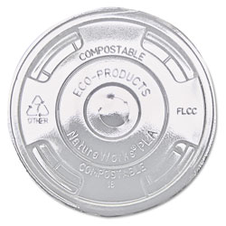 Eco-Products GreenStripe Renewable & Compost Cold Cup Flat Lids, F/9-24oz., 100/PK, 10 PK/CT (ECOEPFLCC)