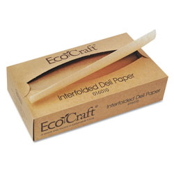 Ecocraft EcoCraft Interfolded Soy Wax Deli Sheets, 10 x 10 3/4, 500/Box, 12 Boxes/Carton