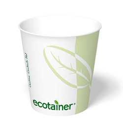 ecotainer Paper Squat Hot Cup, 10z.