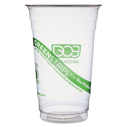Eco-Products GreenStripe Renewable & Compostable Cold Cups - 20oz., 50/PK, 20 PK/CT
