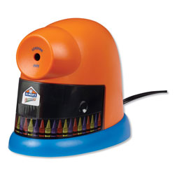 Elmer's CrayonPro Electric Sharpener, School Version, AC-Powered, 5.63 in x 8.75 in x 7.13 in, Orange/Blue