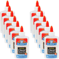 Elmer's School Glue, Washable, Nontoxic, 5 oz, 12 Bottles/BD, Clear