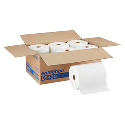 enMotion Recycled Paper Towel Roll White, 89490, 800 Feet Per Roll, 6 Rolls Per Case
