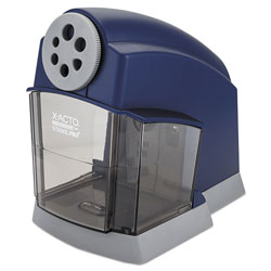 X-Acto School Pro Classroom Electric Pencil Sharpener, AC-Powered, 4.5 in x 7 in x 6.38 in, Blue/Gray
