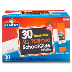 Elmer's Glue Sticks, .24 oz., Clear Application