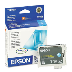 Epson T060220S (60) DURABrite Ink, 450 Page-Yield, Cyan