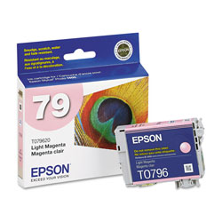 Epson T079620 (79) Claria High-Yield Ink, 810 Page-Yield, Light Magenta
