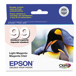 Epson T099620S (99) Claria Ink, 450 Page-Yield, Light Magenta