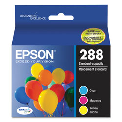 Epson T288520S (288) DURABrite Ultra Ink, Cyan/Magenta/Yellow