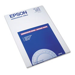 Epson Watercolor Radiant White Inkjet Paper, 11.5 mil, 13 x 19, Matte White, 20/Pack