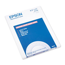 Epson Ultra Premium Photo Paper, 10 mil, 8.5 x 11, Luster White, 50/Pack