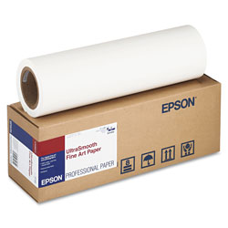 Epson UltraSmooth Fine Art Paper Rolls, 17 in x 50 ft, Matte White