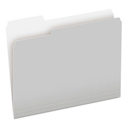 Pendaflex Colored File Folders, 1/3-Cut Tabs, Letter Size, Gray/Light Gray, 100/Box