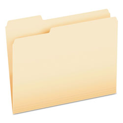 Pendaflex CutLess File Folders, 1/3-Cut Tabs, Letter Size, Manila, 100/Box