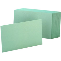 Oxford Unruled Index Cards, 4 x 6, Green, 100/Pack