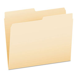 Pendaflex Manila File Folders, 1/2-Cut Tabs, Letter Size, 100/Box